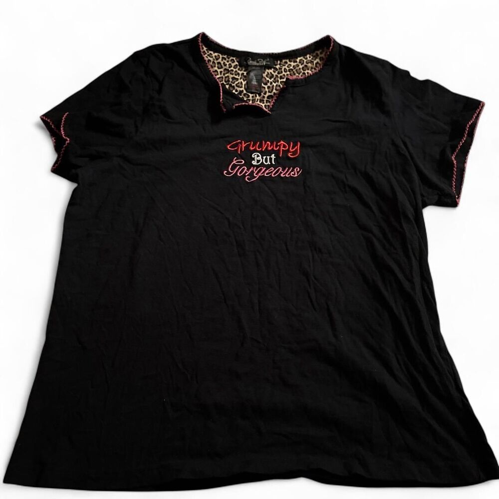 Unbranded Women's Black and Navy T-shirt